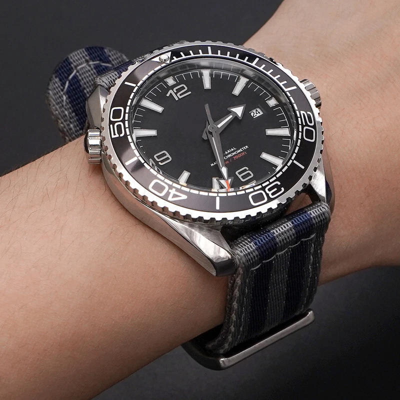 Nylon Strap 20mm 22mm for MoonSwatch Omega Seamaster 300 Woven