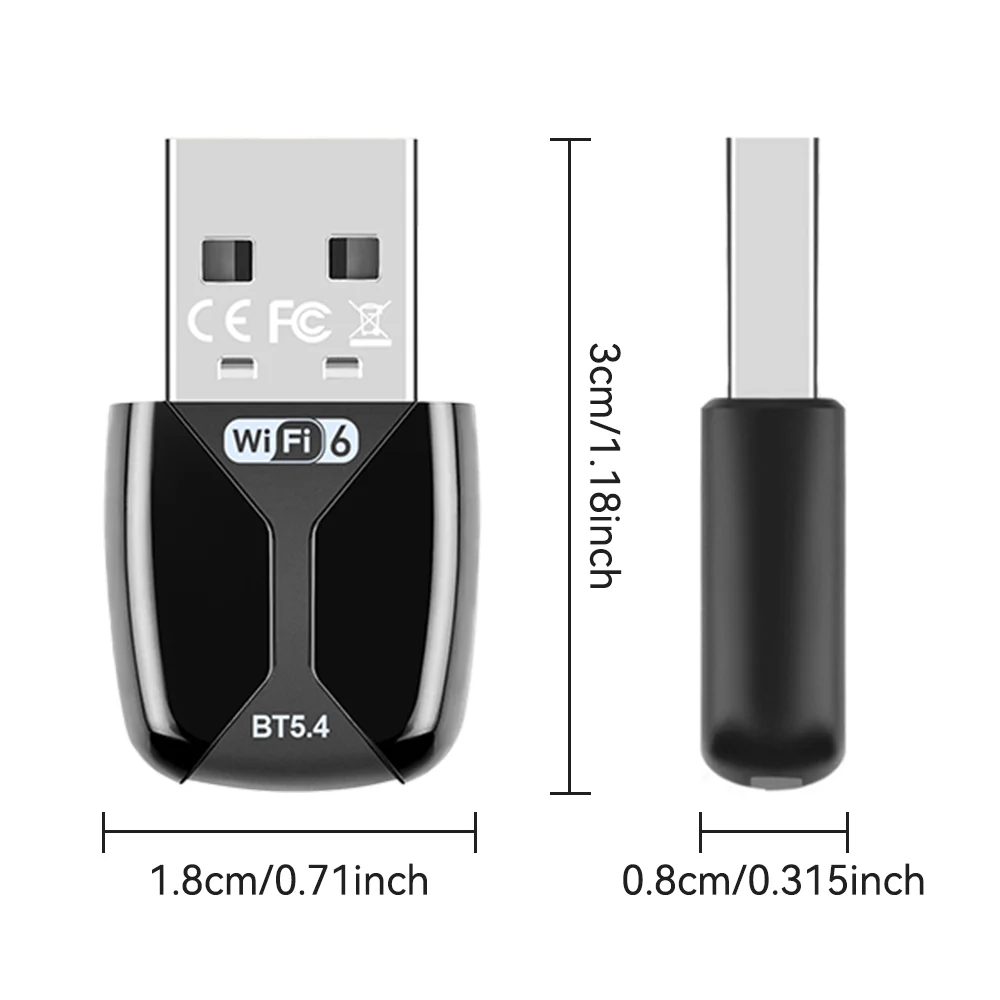 900Mbps WiFi6 Network Card Bluetooth 5.4 Dual Band 2.4G&5GHz 2in1 Dongle USB Wireless Network Wlan Receiver DRIVER FREE