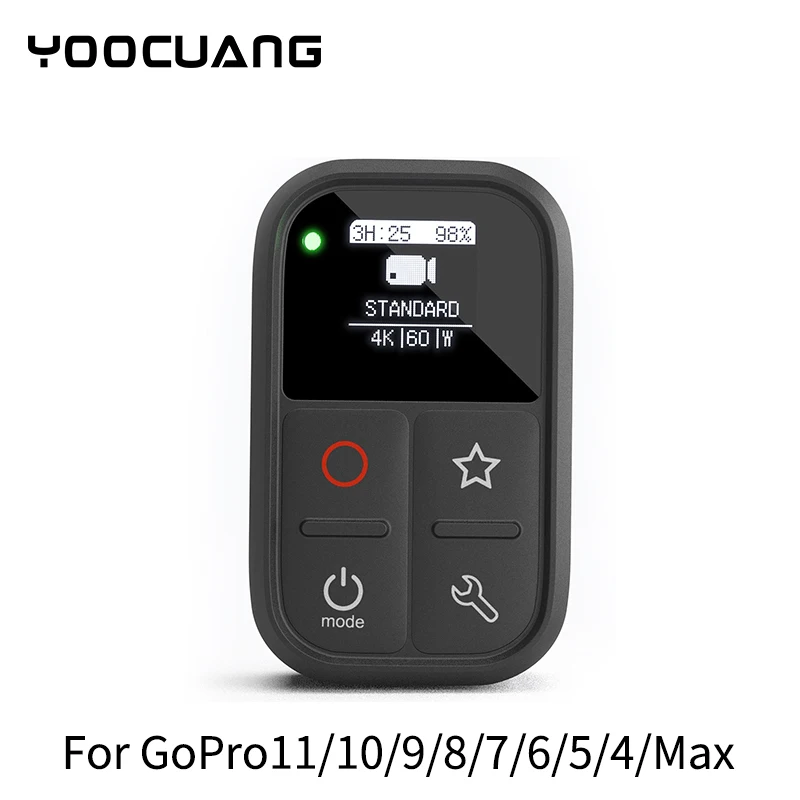 

OLED SCREEN Remote Control for GoPro hero 11 10 9 8 Max 7 6 5 with Stick Mount and Wrist Waterproof Go pro 11 10 9 8 7 6 Remote