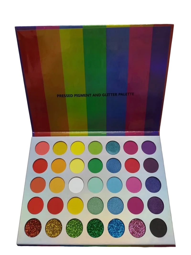 

Sweatproof Colorful Rainbow Eyeshadow Palette 35 Colors Highly Pigmented Matte Shimmer Glitter Eye Shadow Pallet Makeup