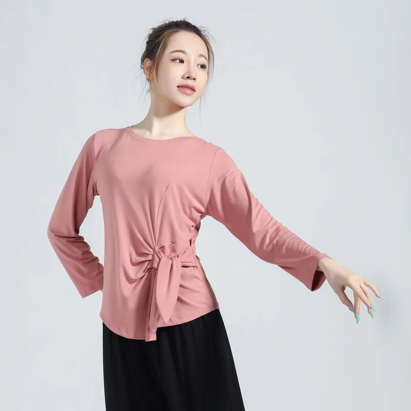 

Одежда для классических танцев, женские топы, свободные топы для современных китайских танцев, Одежда для танцев площади, топы для балета живота, новинка 2023