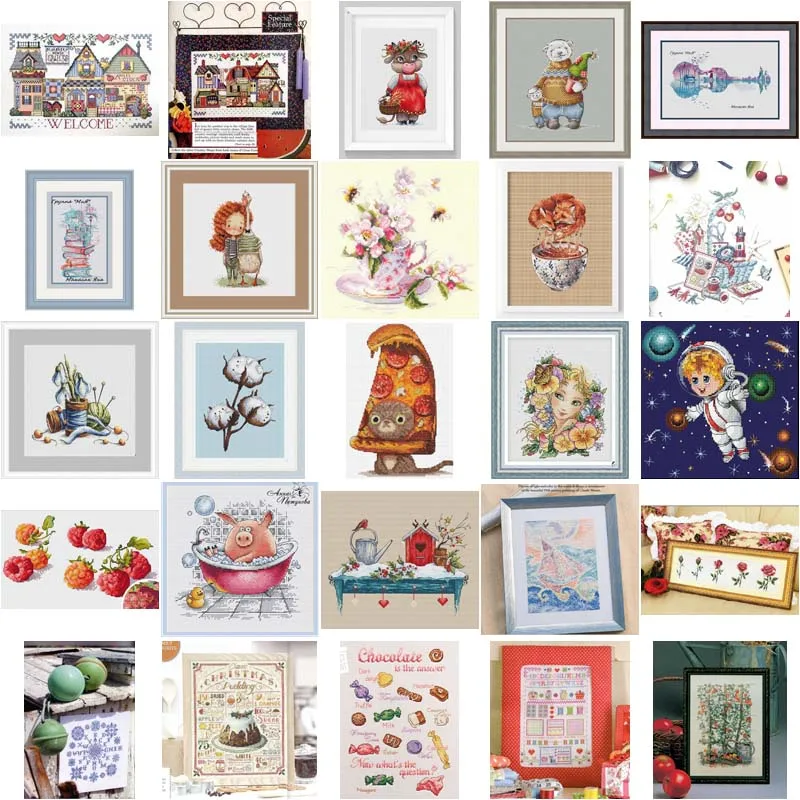 Jl 267 Village Store Counted 16ct 14ct 18ct Diy Cross Stitch Sets