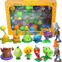 Plants vs Zombies Collector's Action Figure Set - Pea Shooter, Sunflower, Potato & Boss Zombie Toys (Set 1 No Box)