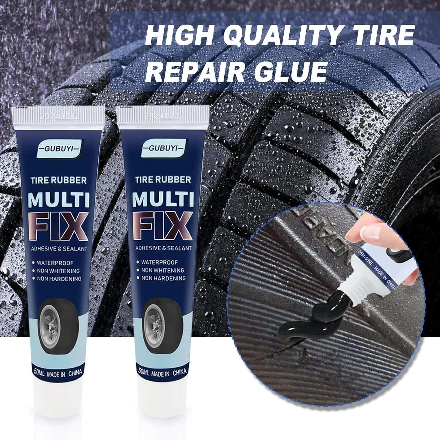 Tire Repair Glue 1-10 Bottle Car Tyre Rubber Adhesive Universal Motorbike Bicycle Tire Crack Perforation Adhesive Tire Repair Tools