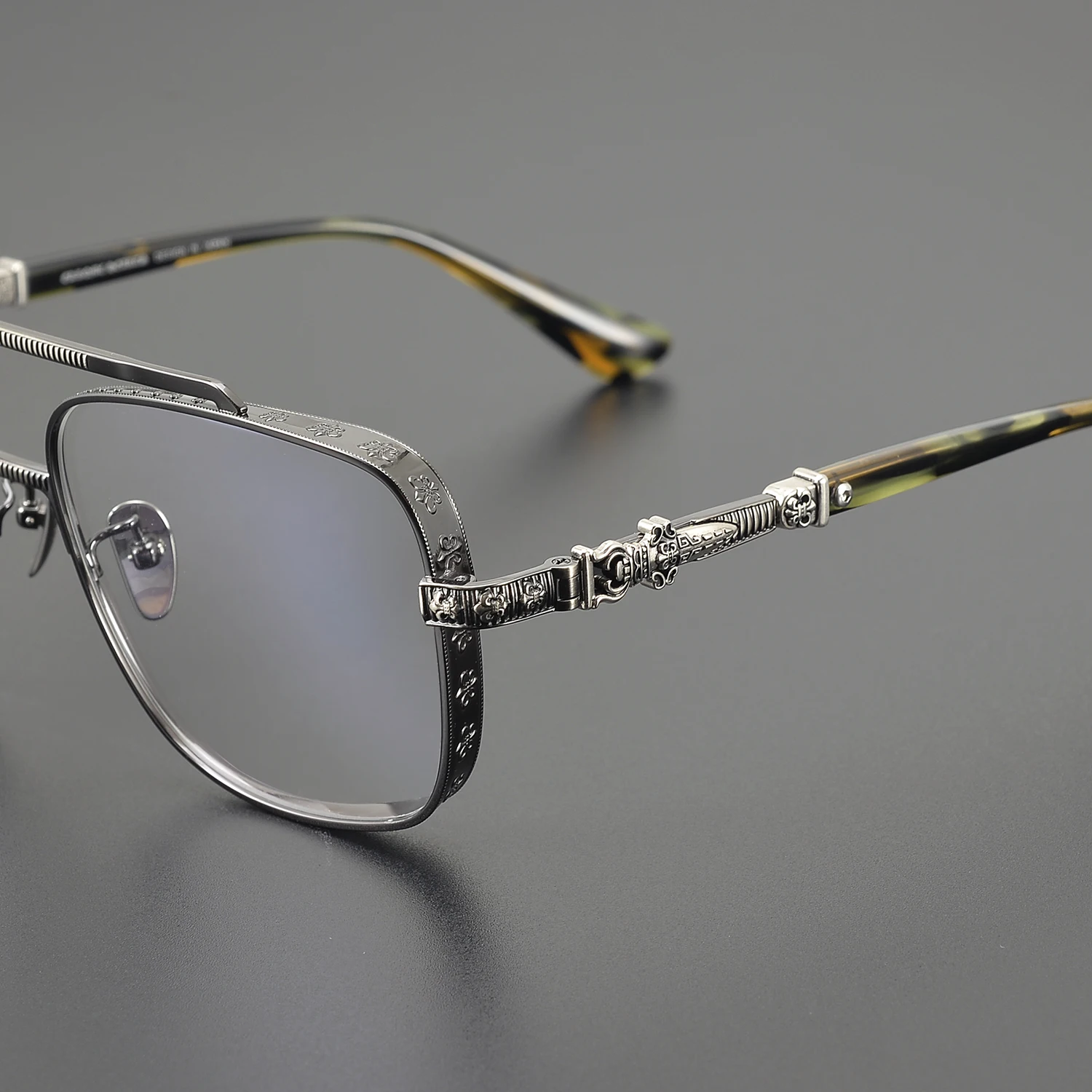 Prescription Glasses Frame Men's Pilot Fashion Square Glasses Frame Titanium Women Optical Prescription Multifocal Myopia Glasses