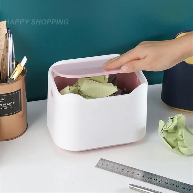 

Table Trash Can Desktop Small Waste Bins Tea Table Garbage Basket Home Table Office Supplies Plastic Dustbins Sundries Storage