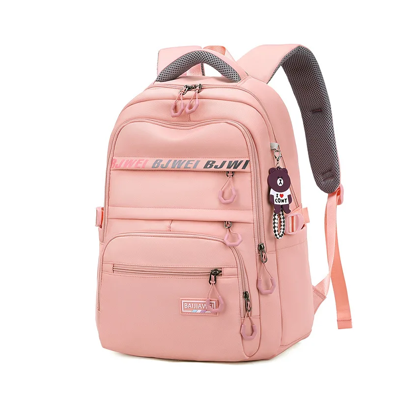 Girl School Backpack Youth Large Capacity Backpacks Nylon Schoolbag Daypack Multi Pockets Casual Rucksack Travel Bag 6