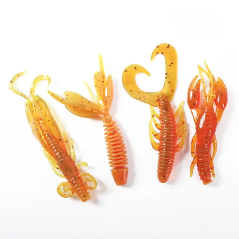 4 Stück Angel köder Kieselgel Krebse Garnelen Blume Schwanz Maden Köder Köder Osmanthus Barsch Köder Soft Bug Köder Angel zubehör – Detail 7