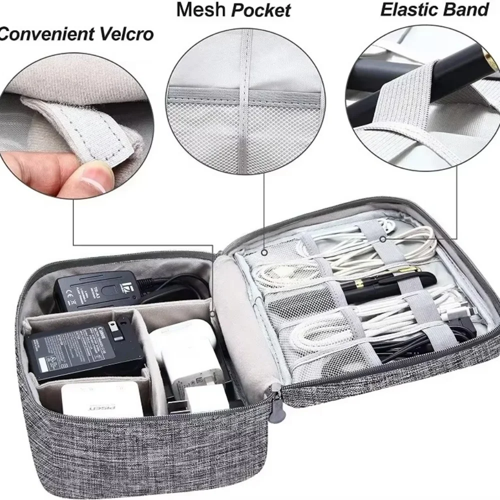 Travel Cable Storage Bag Portable WaterProof Digital Electronic Organizer USB Data Line Charger Plug Storage Bag Cable Organizer