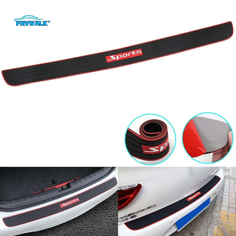 

Universal Car Protector Rear Bumper Guard Strip Rubber Mouldings Pad Trim Cover Strip 104/90cm Car Trunk Door Sill Plate