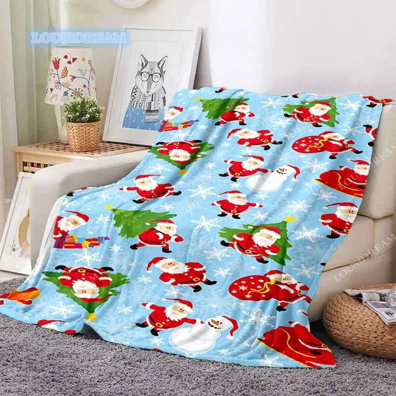 

Christmas Gift Snowman Blanket Comfortable Soft Office Camping Air Conditioning Blanket Sofa Throwing Blanket Bedding