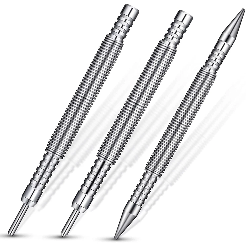 Promotion! 3 Pcs Nail Set And Hinge Pin Tool Center Punch Spring Loaded For Door 1/32 Inch 1/16 Dual Head 1/8 Inc |