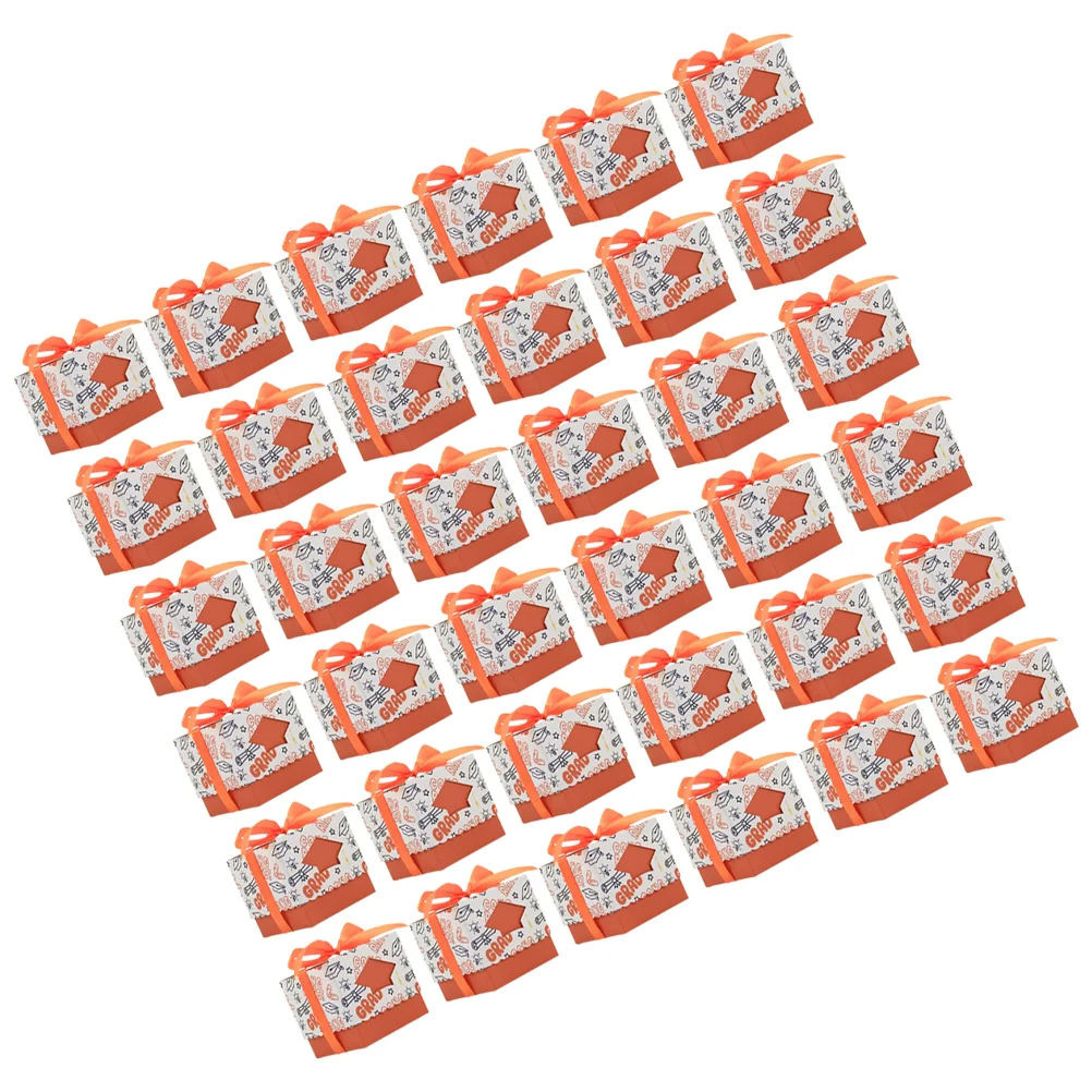 

50 Pcs Graduation Season Candy Box Gift Boxes Sweets Container Delicate Case Paper Set Supply