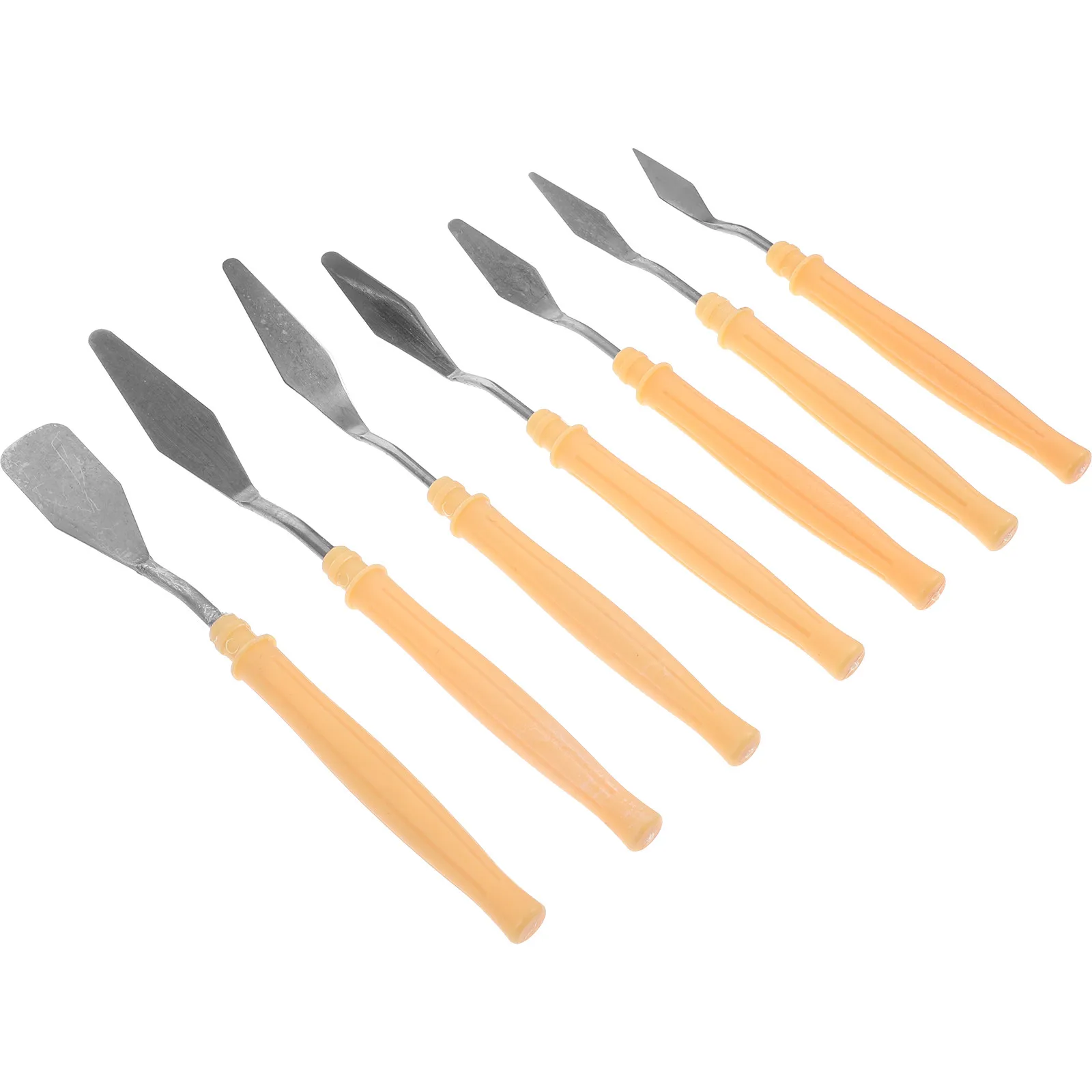 7Pcs 금속 페인팅 스크레이퍼 세트 오일 수채화 캔버스 거리 예술 색상 혼합 안료 혼합 휴대용 경량 아트