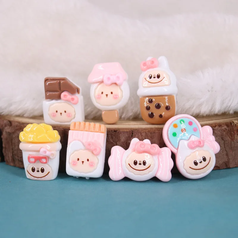 

5 шт. miniso sanrio Милая еда, яркая Ручная работа для изготовления ювелирных изделий своими руками, Мультяшные материалы ручной работы