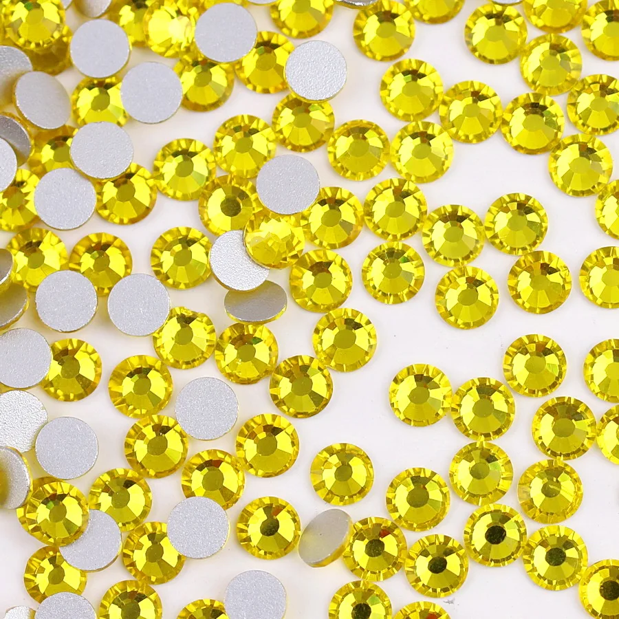 Elegant Assortment of Colorful Glass Crystal Flatback Rhinestones for DIY Nail Art and Crafts