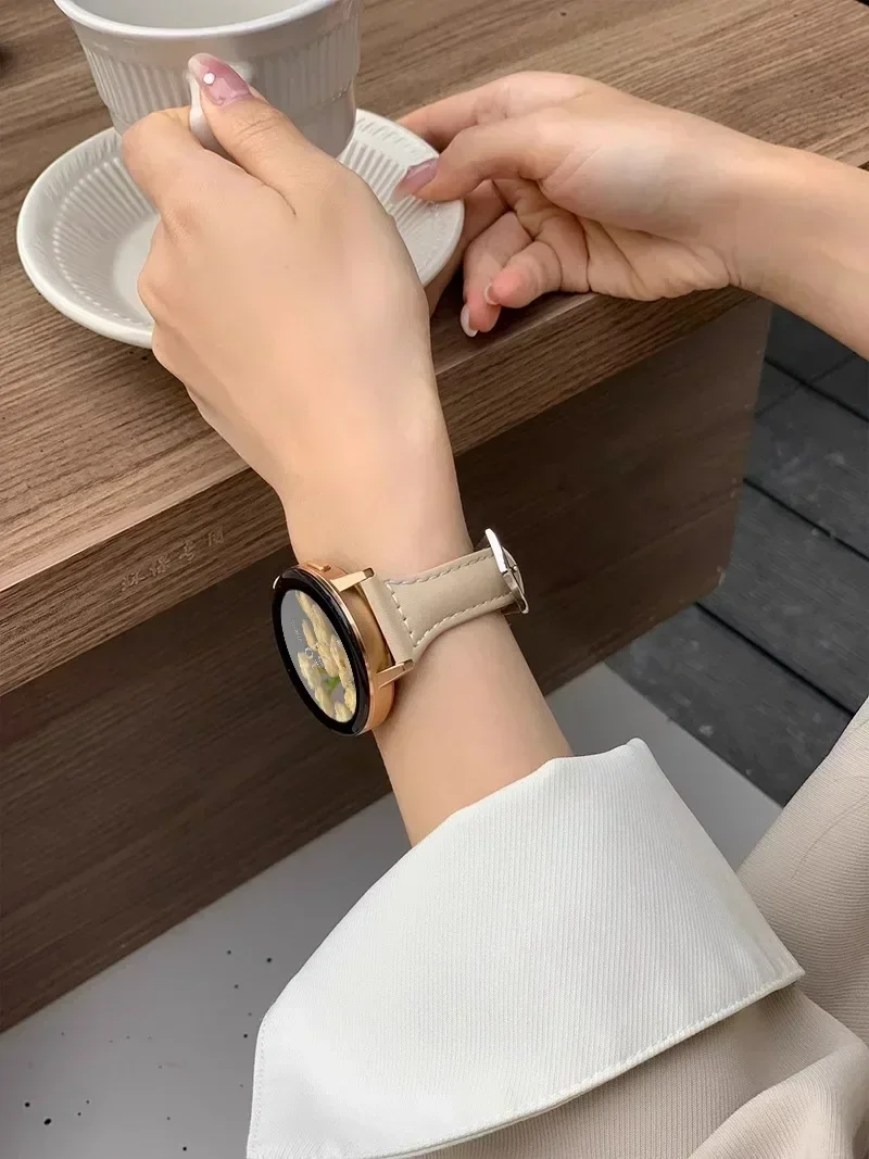 Slim Leather Strap for Smartwatches - 20mm/22mm Sport Bracelet