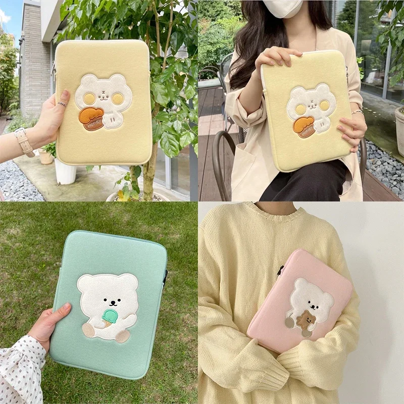 

ipad sleeve bag cute 11inch for pro11 air1234 10.2 9.7 surface go tablet liner protective cover 13 13.3 14 15 15.6" laptop case