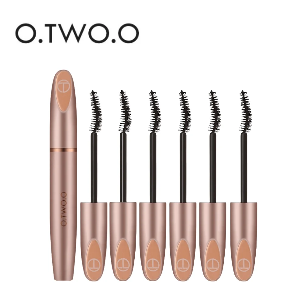 

O.TWO.O 6pcs 3D Silk Fiber Mascara Lengthening Waterproof Curling Thick Eye Mascara Long Eyelashes Extension Professional Makeup