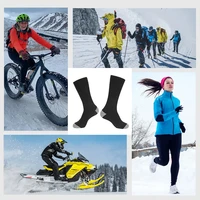 65 ℃   Chaussettes chauffantes pour l'hiver, 5000 mAh, rechargeables par USB, chaussettes chauffantes pour le ski en plein air, bottes chauffantes pour la motoneige, chaussettes de ski 4