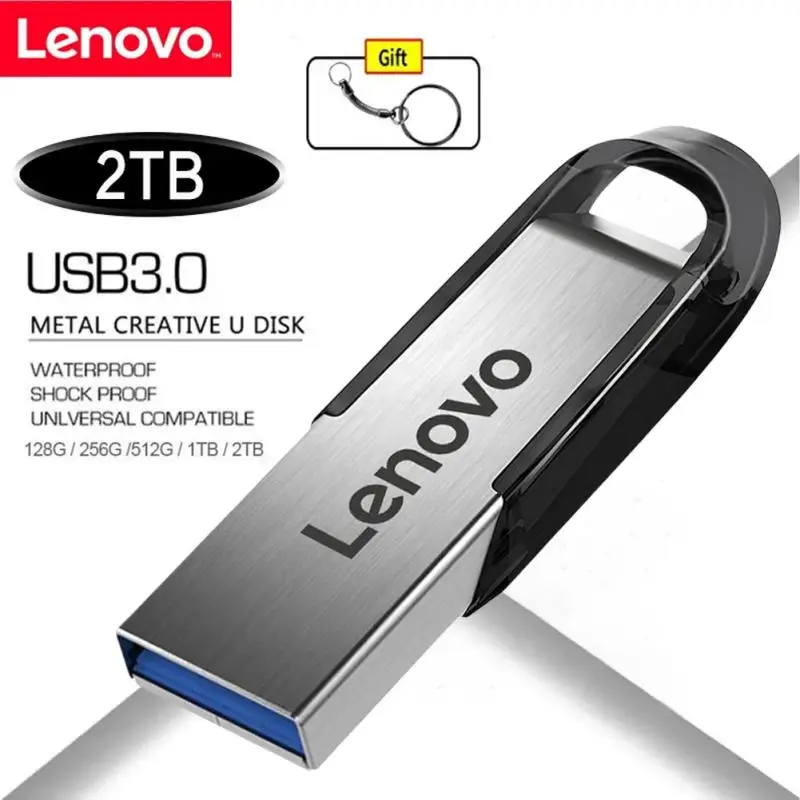 Lenovo 2Tb Usb Flash Drive 128Gb Usb3.0 Pen Drive Impermeabile Pendrive Ad Alta Velocità Flash Disk 1Tb Memoria Usb Per Ps4/Ps5 Freeship