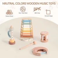 Music Toys for Children Music Instruments Girl Toys Wooden Cartoon Educational Instruments Children's Toys Games for Children 2