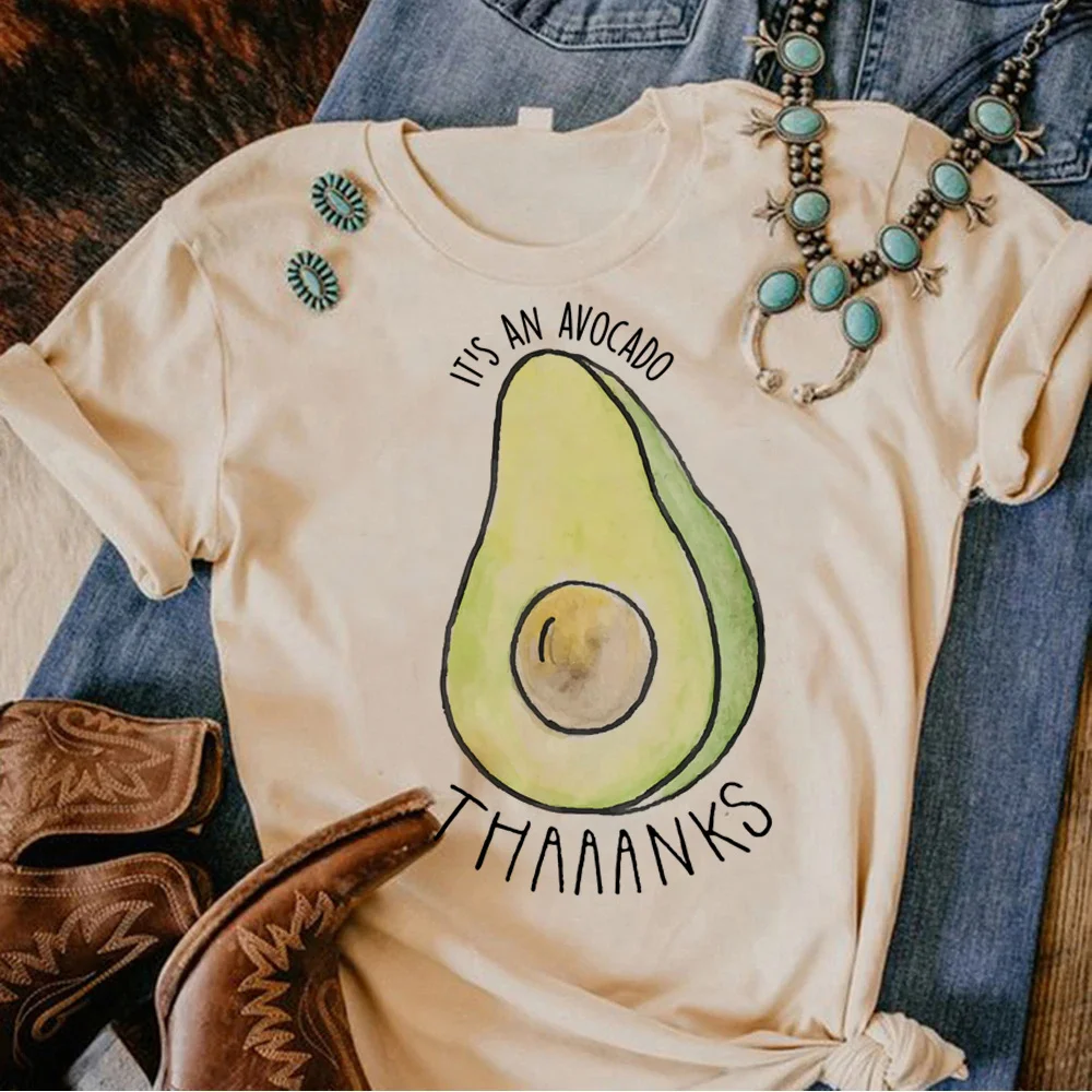 

Avocado t-shirts women anime summer Japanese tshirt female streetwear graphic harajuku clothing