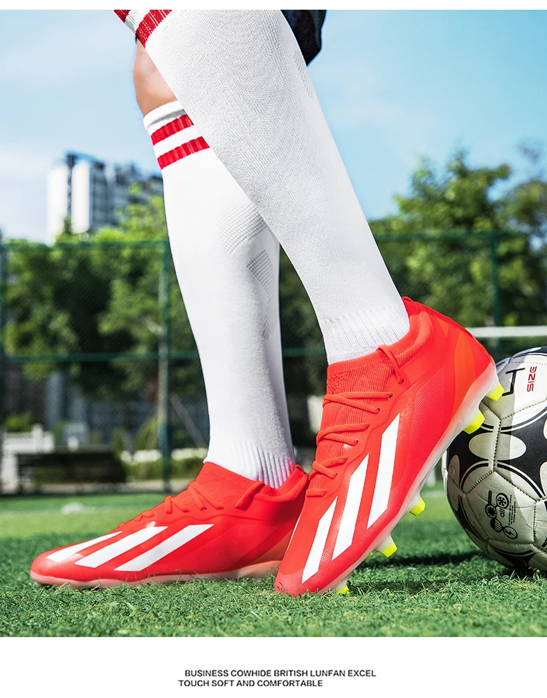 Description Picture 6 of itemFG/TF Soccer Shoes Society Men's Football Boots Grass Anti-Slip Outdoor Training Cleats Futsal Sneakers Children Sports Footwear