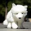 Arctic Fox High Fidelity Anime Cute Plushie White Polar Fox Plush Toys Lifelike Animals Simulation Stuffed Doll Toy Gifts Kids 3
