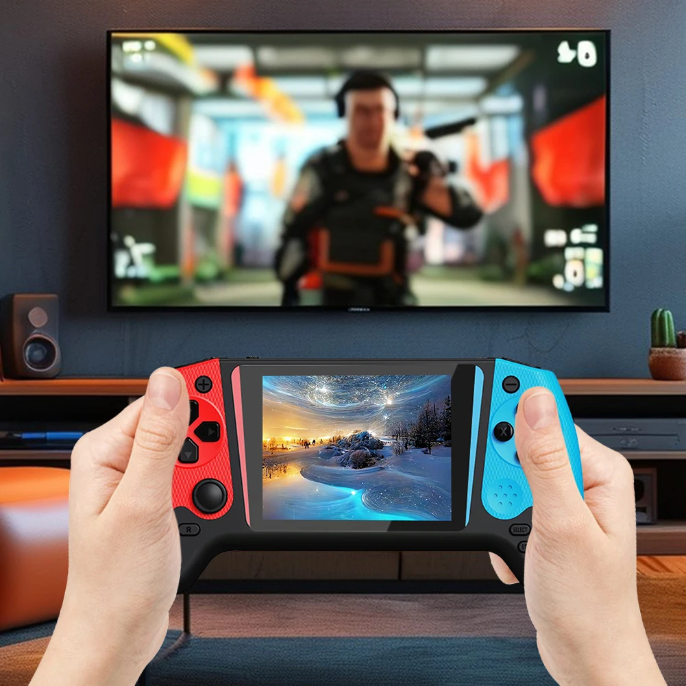 Portable Retro Gaming Console with 500 Built-in Games and TV Connectivity