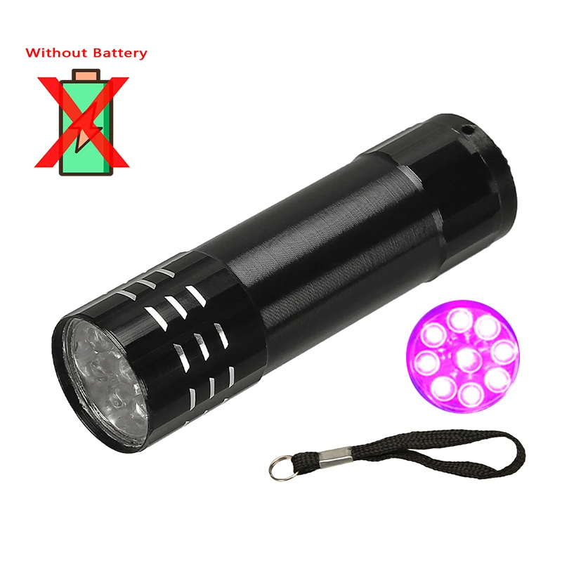 Compact 395nm UV Flashlight with Pen Clip - Portable Ultraviolet Torch for Pet Urine and Scorpion Detection