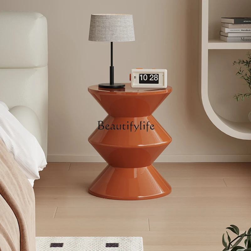 

Cream Style Bedside Table Storage Nordic Plastic Bedroom Bedside Cabinet