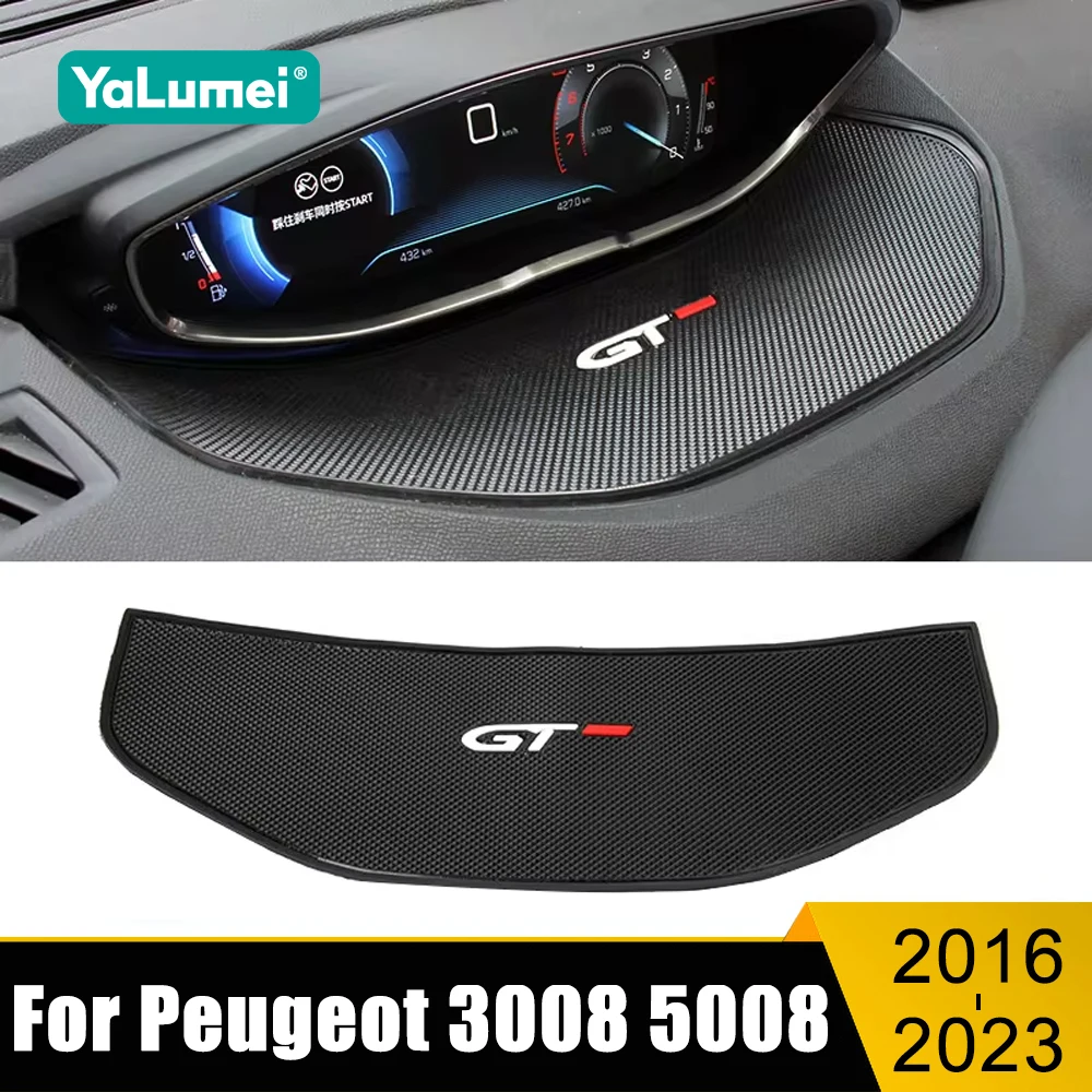Car Dashboard Sticky Anti-Slip Pad Display Anti-Skid Meter Mats For Peugeot 3008 5008 GT car dashboard anti slip pad