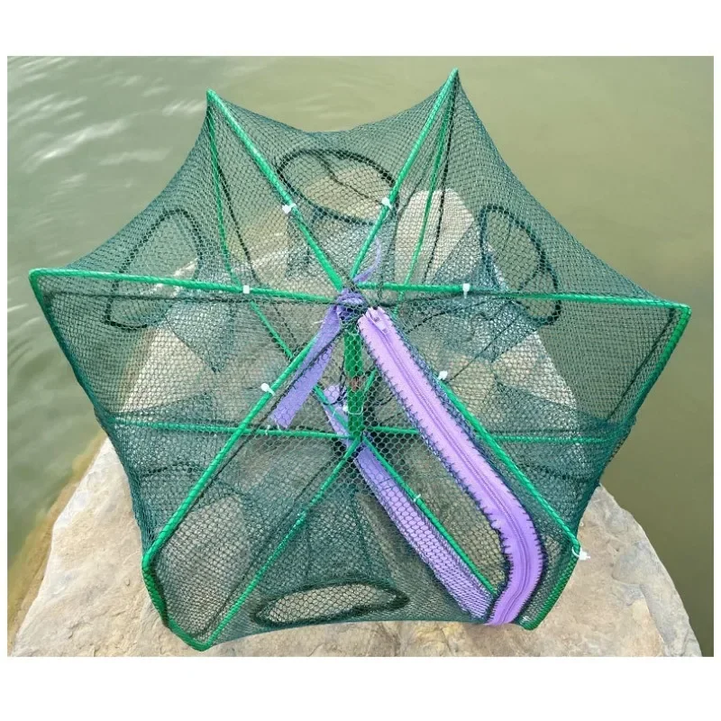 Fishing Net Mesh Folded Hexagon Octagon 8 Hole Hand Fishing Net