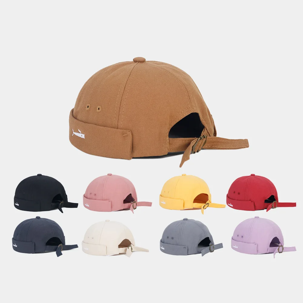 Small Fish Embroidered Landlord Hat Fashion Casual Trend Sports men's women's Sun Sunshade Melon Skin