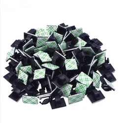 20Pcs Adhesive Car Cable Organizer Clips Cable Winder Drop Cable Holder Cord Management Desk Wire Tie Fixer