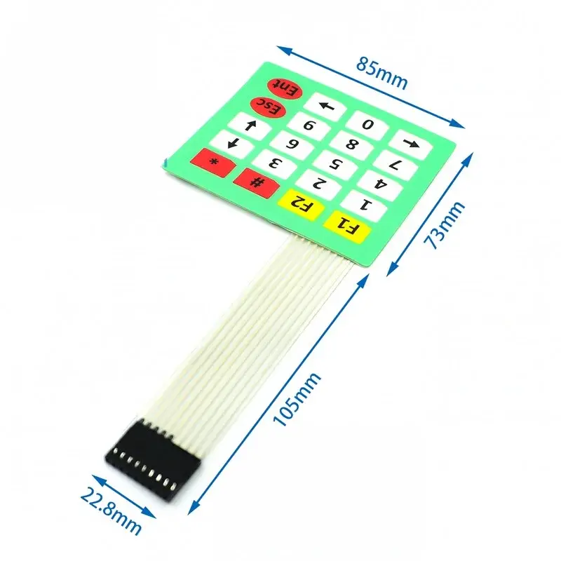 New 4 12 16 20 Key 4*4 Membrane Switch Keypad 1x4 3x4 4x4 4*5 Matrix Array Matrix keyboard for arduino smart car image 3