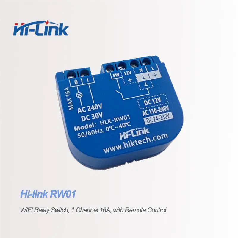 Hi-Link New Professional Remote Control Terminal Launched HLK-RW01 Remotely Control Relay Through APP Support TmallGenie Alexa