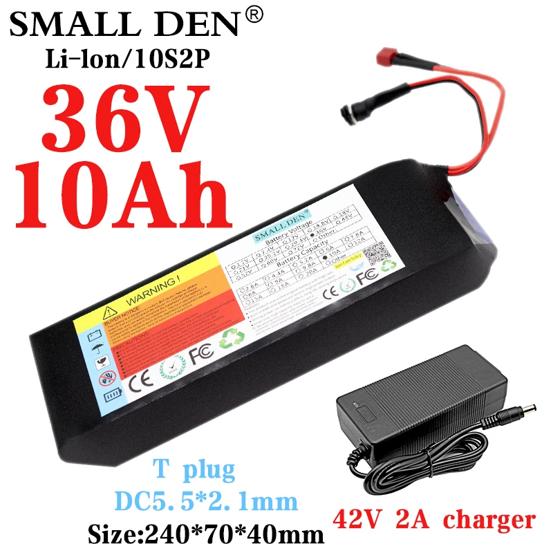 36v 10a 21700 Lithium Battery Pack 10s2p 10000mah 500w Highpower