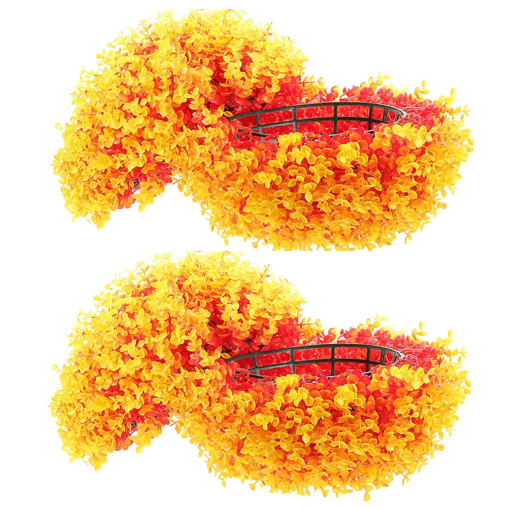 

2 Pcs Artificial Grass Eucalyptus Ball Decor Plastic Simulated Plant Topiary Balls