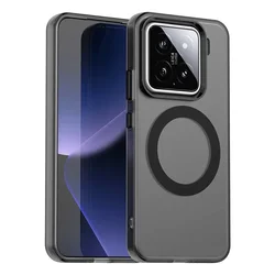 Matte Translucent Magnetic Case with Magsafe Compatibility - Shockproof Cover for Redmi NOTE13 4G (Black)