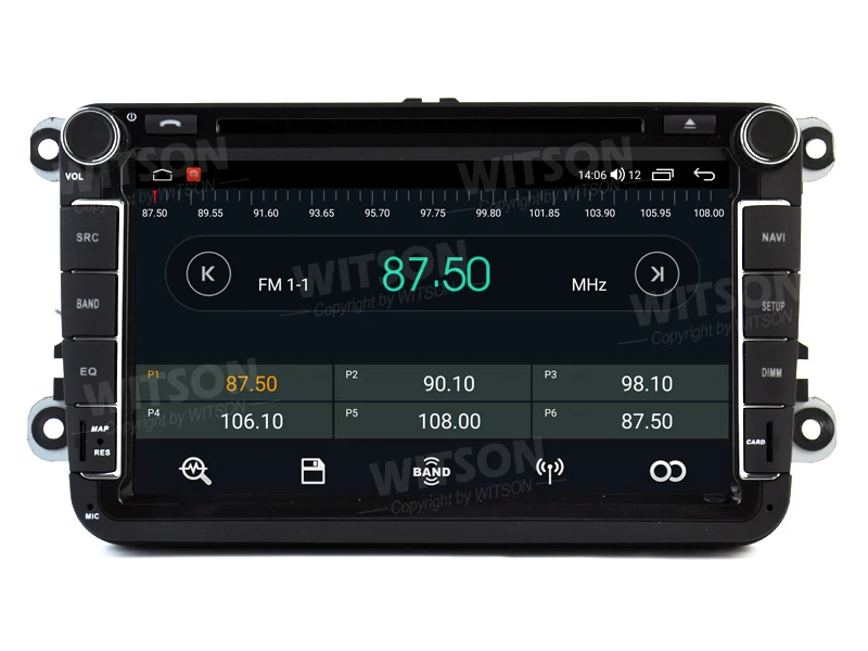 Autoradio 8 "Für Vw Passat B6 Passat B7 Caddy Sagitar Golf 5 Golf 6 Tiguan Touran Jetta Skoda Sitz Leon 2 Mk2 Ccm Polo 2014-2018