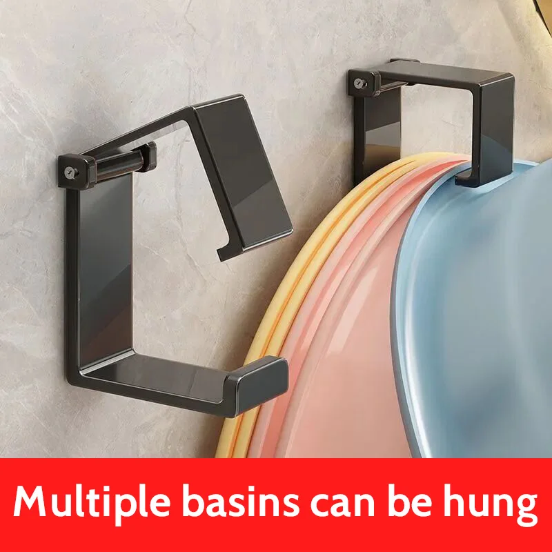 

Adjustable Washbasin Hook Storage Rack Hole-Free Bath Basin Hook Bathroom Storage Rack Washbasin Rack House Accessories