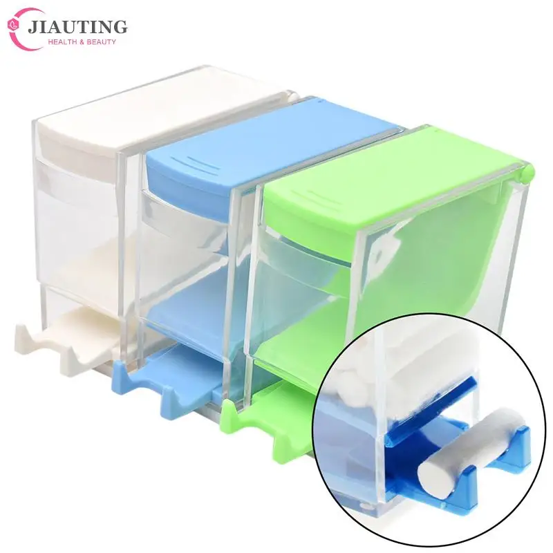 

Dental Cotton Roll Dispenser Holder Press Type Box Holder Dental White Blue Color Orthodontics Products Dentistry Lab Supplies