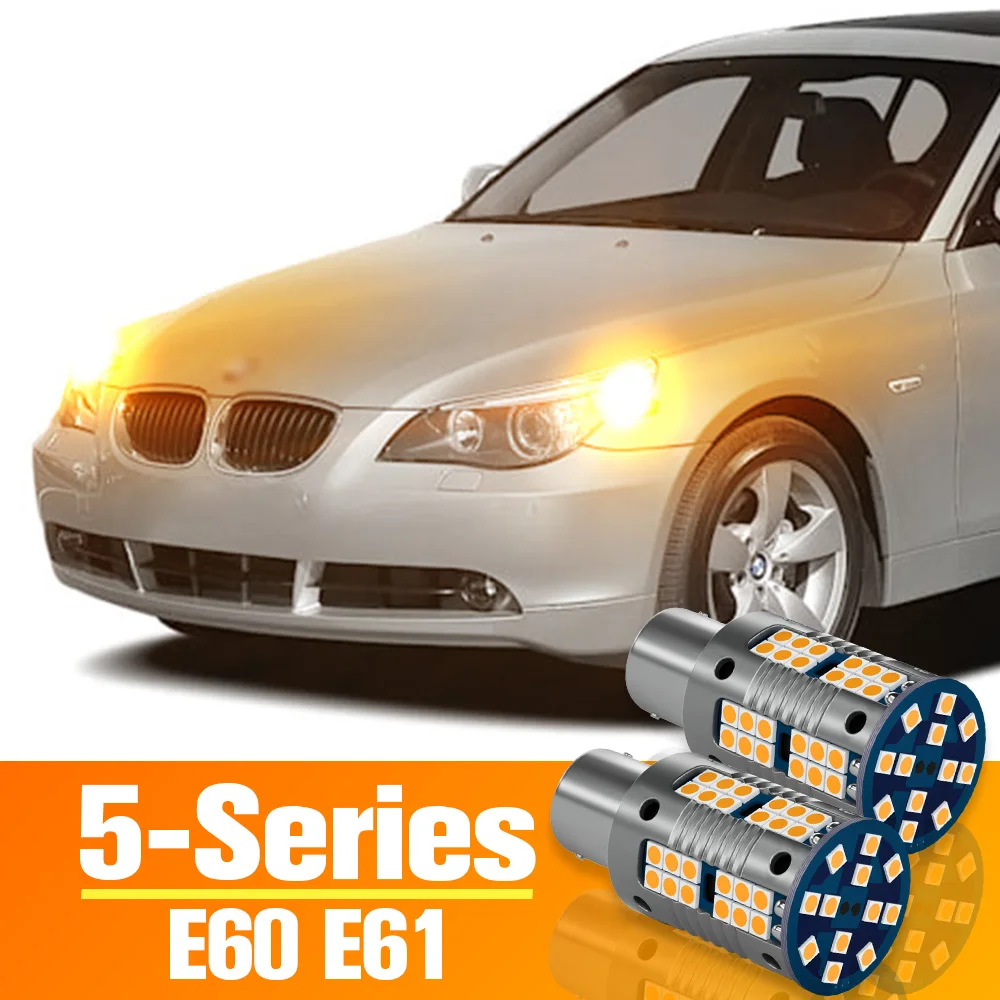 

2 шт., Светодиодные поворотники для BMW 5-Series E60 E61 2002 2003 2004 2005 2006 2007 2008 2009