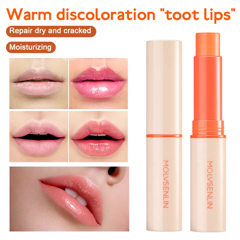 

Carotene Beeswax Enriched With Vitamins Natural Ingredients Healing Lip Balm Color Changing Lipstick Temperature Change Lip Care