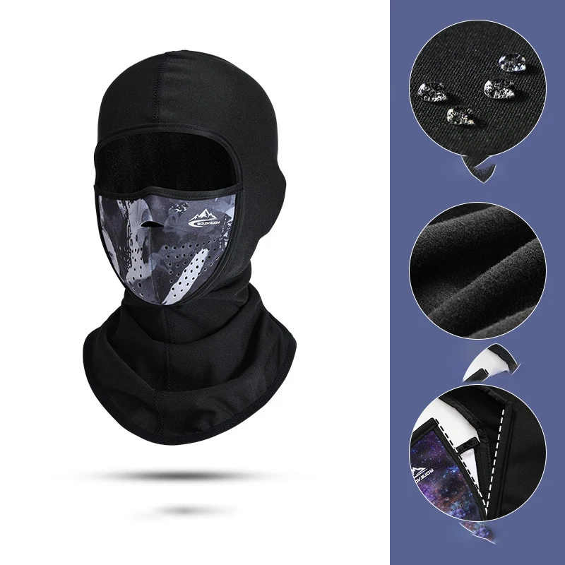 New Winter Women Ski Mask Men Sports Cycling Skiing Wind Protection Face Protection Neck Plush Headband Mountaineering Mask
