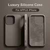 Luxury Shockproof Case For Apple iPhone 11 12 13 14 15 16 Pro Max Plus Liquid Silicone Cases Bumper Soft Cover Phone Accessories