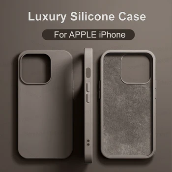 Luxury Shockproof Case For Apple iPhone 11 12 13 14 15 16 17 Pro Max 17 Air Plus Liquid Silicone Cases Cover Phone Accessories 1