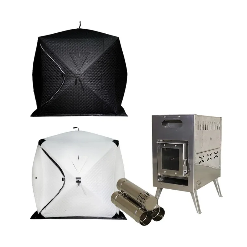 

Quick to assemble winter sauna and camp tent outdoor with stove
